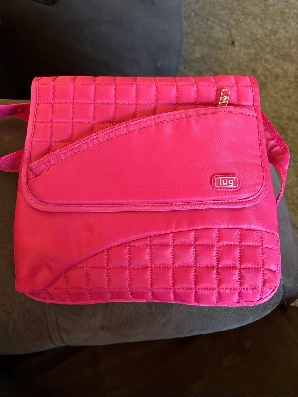 lug Quilted Hot Pink Crossbody
